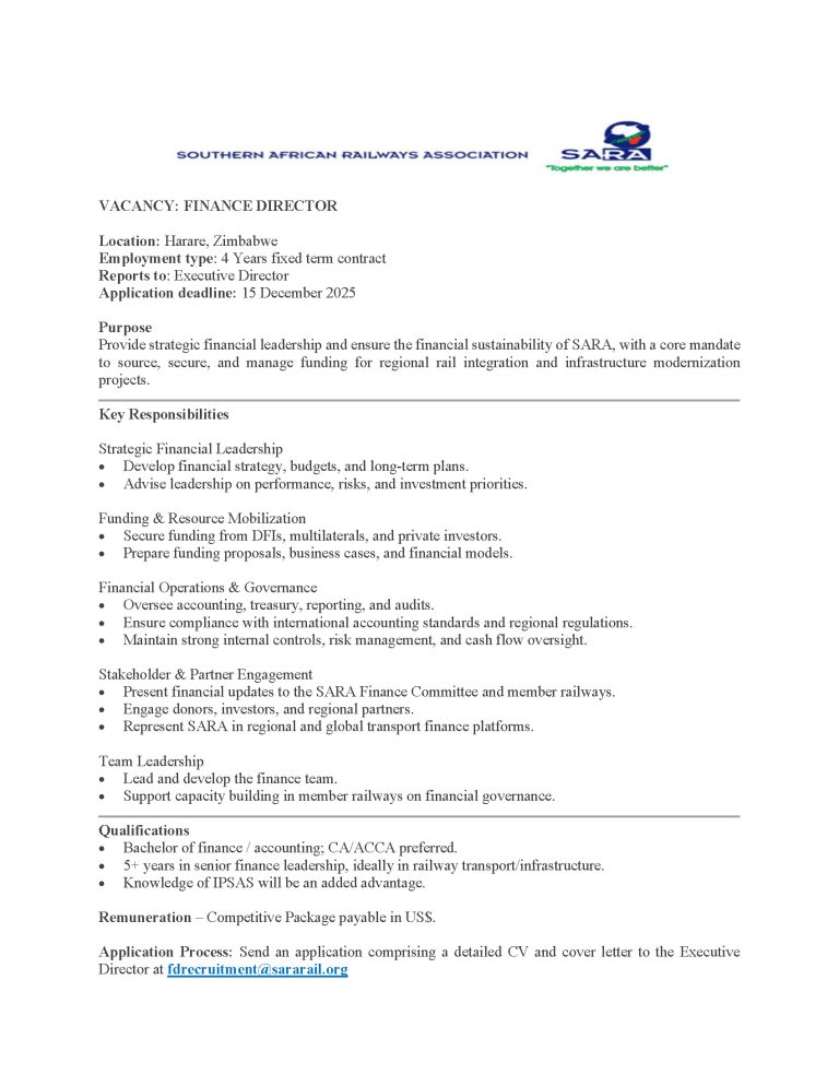 Finance Director Vacancy